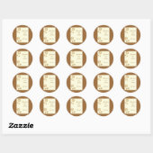 金ゴールドバラ,ウェディング日付シールを保存 ラウンドシール (シート)