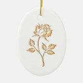 金ゴールドバラ セラミックオーナメント (正面)