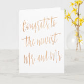 金ゴールドバラ「ニュースのおめでとうMr. and Mr.」 カード (黄色い花)