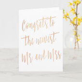 金ゴールドバラ「ニュースのおめでとうMr.And Mrs.」 カード (黄色い花)