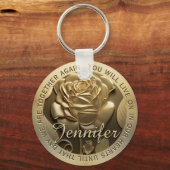 金ゴールドバラ（メモリアル） キーホルダー (裏面)