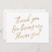 金ゴールドバラ「私の花の女の子になってくれてありがとう」 サンキューカード (正面/裏面)