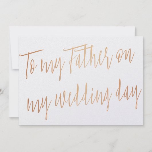 金ゴールドバラ「結婚式の日に義父に」 カード (正面)