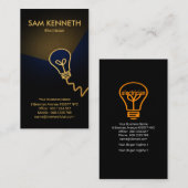 金ゴールドバルフェイクブフラッシュライト金ゴールドビーム電気技師 名刺 (正面/裏面)