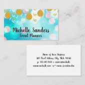 金ゴールドバルーンと紙吹雪 | 《写真》ぼけ味後円 名刺 (正面/裏面)