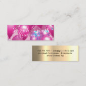 金ゴールドバルーングリッターイベント結婚式 スキニー名刺 (正面/裏面)