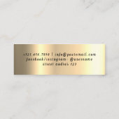 金ゴールドバルーングリッターイベント結婚式 スキニー名刺 (裏面)