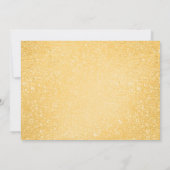 金ゴールドバルーングリッター40歳の誕生日日を保存 招待状 (裏面)