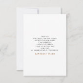 金ゴールドバルーングリーンリーベビーシャワーありがとう サンキューカード (裏面)