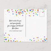 金ゴールドバルーンハッピーNoroozペルシャ新年 シーズンポストカード (裏面)