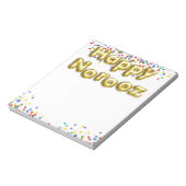 金ゴールドバルーンハッピーNoroozペルシャ新年 ノートパッド (回転)