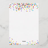 金ゴールドバルーンハッピーNoroozペルシャ新年 箔シーズンカード (裏面)