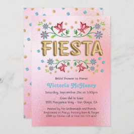 金ゴールドバルーンフェスタブライダルシャワー招待状 招待状