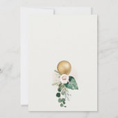 金ゴールドバルーンフローラロゴグランドオープニング招待状 サンキューカード (裏面)