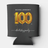 金ゴールドバルーンブラック100thバースデーパーティー 缶クーラー (裏面)