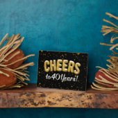 金ゴールドバルーン応援を40歳40歳の誕生日に フォトプラーク (側面)