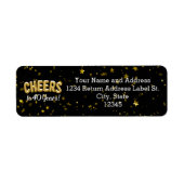 金ゴールドバルーン応援40歳40歳の誕生日 ラベル (正面)