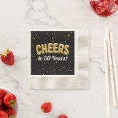 金ゴールドバルーン応援50年50誕生日 縁ありカクテルナプキン (インサイチュ)
