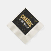 金ゴールドバルーン応援50年50誕生日 縁ありカクテルナプキン (角)