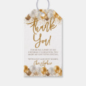 金ゴールドバルーン誕生日パーティーありがとう ギフトタグ (正面)