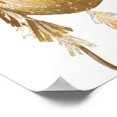 金ゴールドバルーン赤ちゃんシャワー歓迎サイン ポスター (角)