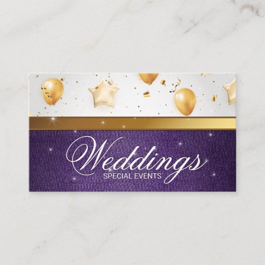 金ゴールドバルーン | お祝い | イベントケータリング 名刺 (正面)