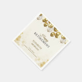 金ゴールドバルーンhappy retiation スタンダードカクテルナプキン (角)