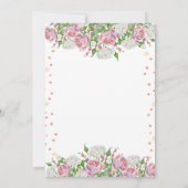 金ゴールドバレリエレガントナフローラガールバースデーパーティー 招待状 (裏面)