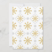 金ゴールドバレリナくるみ割りクリスマスクリスマス誕生日 招待状 (裏面)