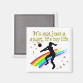 金ゴールドバレーボールは私の人生のデザイン マグネット (正面/裏面)