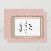 金ゴールドバロクラシッククフォーマルエレガント表の番号 ポストカード (正面/裏面)