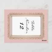 金ゴールドバロクラシッククフォーマルエレガント表の番号 ポストカード (裏面)