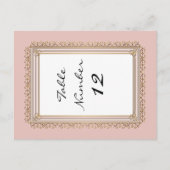 金ゴールドバロクラシッククフォーマルエレガント表の番号 ポストカード (正面)