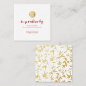 金ゴールドバンブーダブルハピネス中国のRSVP エンクロージャーカード (正面/裏面)