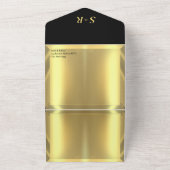 金ゴールドバーエレガントウェディング オールインワン招待状 (外側)