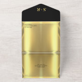 金ゴールドバーエレガントウェディング オールインワン招待状 (外側)