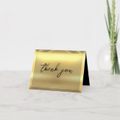 金ゴールドバーエレガントウェディング サンキューカード (正面)