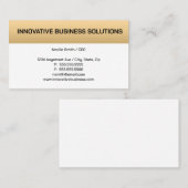 金ゴールドバーオンホワイト 名刺 (正面/裏面)