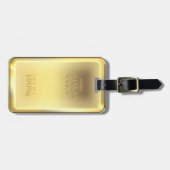 金ゴールドバーデザインそう見実在える! ラゲッジタグ (正面横)