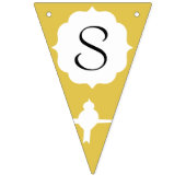 金ゴールドバードシルエットお祝い バンティングフラッグ (第1の旗)