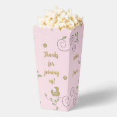 金ゴールドバードピンク赤ちゃんシャワー フェイバーボックス (はじけた状態)