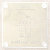 金ゴールドバー ガラスコースター (裏面)