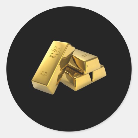 金ゴールドバー ラウンドシール (正面)