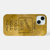 金ゴールドバー iPhone 15ケース (裏面横)