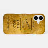 金ゴールドバー iPhone 16ケース (裏面横)