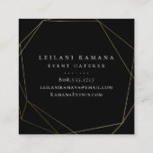 金ゴールドパイナップエレガントル幾何学 スクエア名刺 (裏面)