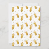 金ゴールドパイナップルとドットの結婚式 招待状 (裏面)