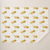 金ゴールドパイナップルとドット シェルパブランケット (正面(横))