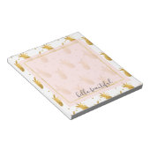 金ゴールドパイナップルとドット ノートパッド (アングル)