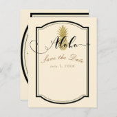 金ゴールドパイナップルクリームブラックトロピカルザデイト 案内ポストカード (正面/裏面)